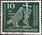 Stamps Germany -  Scott#811 intercambio, 0,45 usd, 10 cents. 1960