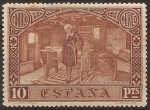 Sellos de Europa - Espaa -  Colón en su Cámara  1930  4 ptas