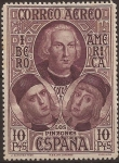 Stamps Spain -  Colón y los hermanos Pinzón 1930 10 ptas