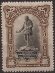 Stamps Spain -  III Cent muerte Cervantes. Estatua Cervantes 1916  Sin Valor Postal