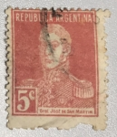 Stamps Argentina -  Gral. Jose de San Martín 