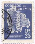 Sellos de America - Bolivia -  Conmemoracion del primer congreso nacional de Agronomia