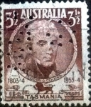 Stamps Australia -  Scott#263 intercambio, 0,20 usd, 3,5 pens. 1953