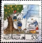 Stamps Australia -  Scott#1067 intercambio, 0,90 usd, 53 cents. 1988