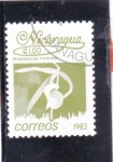 Stamps Nicaragua -  FLORES- BRASSAVOLA NODOSA
