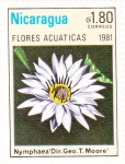 Stamps Nicaragua -  FLORES ACUATICAS-
