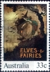Stamps Australia -  Scott#960a intercambio, 0,45 usd, 33 cents. 1985