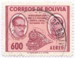 Sellos de America - Bolivia -  Conmemoracion de la Inauguracion del ferrocarril Yacuiba-Santa Cruz. Siles Suazo-Aramburu, President