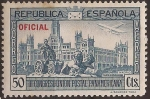 Stamps Spain -  III Congreso Unión Postal Panamericana OFICIAL 1931 50 cents