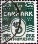 Stamps Denmark -  Scott#61 intercambio, 0,30 usd, 5 cents. 1912