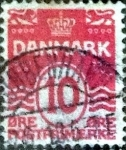 Stamps Denmark -  Scott#62 intercambio, 0,30 usd, 10 cents. 1912