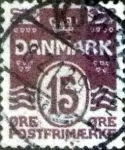 Sellos de Europa - Dinamarca -  Scott#63 intercambio, 1,40 usd, 15 cents. 1905