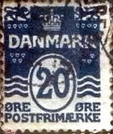 Sellos de Europa - Dinamarca -  Scott#64 intercambio, 0,60 usd, 20 cents. 1912