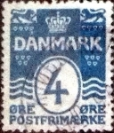 Stamps Denmark -  Scott#88 intercambio, 0,35 usd, 4 cents. 1913