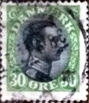 Stamps Denmark -  Scott#111 intercambio, 2,75 usd, 30 cents. 1918