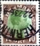 Stamps Denmark -  Scott#125 intercambio, 2,00 usd, 70 cents. 1920