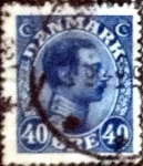 Stamps Denmark -  Scott#118 intercambio, 1,40 usd, 40 cents. 1922