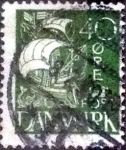 Stamps Denmark -  Scott#197 intercambio, 0,30 usd, 40 cents. 1927