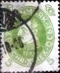 Stamps Denmark -  Scott#210 intercambio, 0,25 usd, 5 cents. 1930