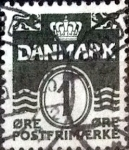 Sellos de Europa - Dinamarca -  Scott#220 intercambio, 0,25 usd, 1 cents. 1933