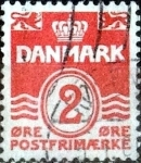Stamps Denmark -  Scott#221 intercambio, 0,25 usd, 2 cents. 1933