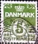 Stamps Denmark -  Scott#223 intercambio, 0,25 usd, 5 cents. 1933