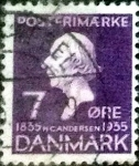 Stamps Denmark -  Scott#247 intercambio, 2,50 usd, 7 cents. 1935