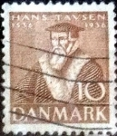 Stamps Denmark -  Scott#254 intercambio, 0,25 usd, 10 cents. 1936