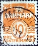 Stamps Denmark -  Scott#228 intercambio, 0,25 usd, 10 cents. 1933