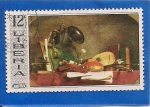 Stamps Liberia -  Pinturas-Chardin