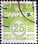 Sellos de Europa - Dinamarca -  Scott#416 intercambio, 0,20 usd, 25 cents. 1965