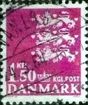 Stamps Denmark -  Scott#399 intercambio, 0,20 usd,  1,50 coronas 1962