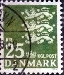 Stamps Denmark -  Scott#400 intercambio, 0,30 usd,  25 coronas 1962