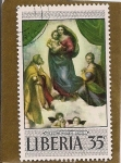 Stamps Liberia -  Pinturas-Raphael
