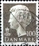 Stamps Denmark -  Scott#542 intercambio, 0,20 usd, 100 cents. 1975