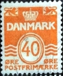 Sellos de Europa - Dinamarca -  Scott#437A intercambio, 0,25 usd, 40 cents. 1971