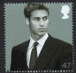 Stamps : Europe : United_Kingdom :  Principe William - Cumpleaños 21