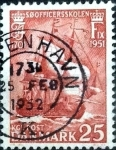 Stamps Denmark -  Scott#327 intercambio, 0,25 usd, 25 cents. 1951