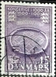 Stamps Denmark -  Scott#343 intercambio, 0,20 usd, 15 cents. 1953