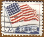 Stamps United States -  Flag over White House