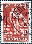 Stamps Denmark -  Scott#332 intercambio, 0,30 usd, 25 cents. 1952