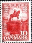 Stamps : Europe : Denmark :  Scott#350  m4b intercambio, 0,20 usd, 30 cents. 1955