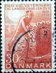Stamps Denmark -  Scott#365  intercambio, 0,20 usd, 30 cents. 1958