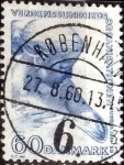 Stamps Denmark -  Scott#378  intercambio, 0,20 usd, 60 cents. 1960