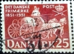 Stamps Denmark -  Scott#331 intercambio, 0,25 usd, 25 cents. 1951