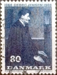 Stamps Denmark -  Scott#429 intercambio, 0,20 usd, 80 cents. 1966
