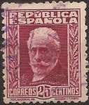 Stamps Spain -  Pablo Iglesias  1931  25 cents