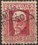 Stamps Spain -  Pablo Iglesias  1931  30 cents