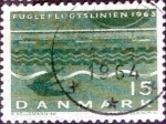 Stamps Denmark -  Scott#407 intercambio, 0,20 usd, 15 cents. 1963