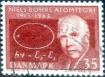 Stamps Denmark -  Scott#409 intercambio, 0,20 usd, 35 cents. 1963